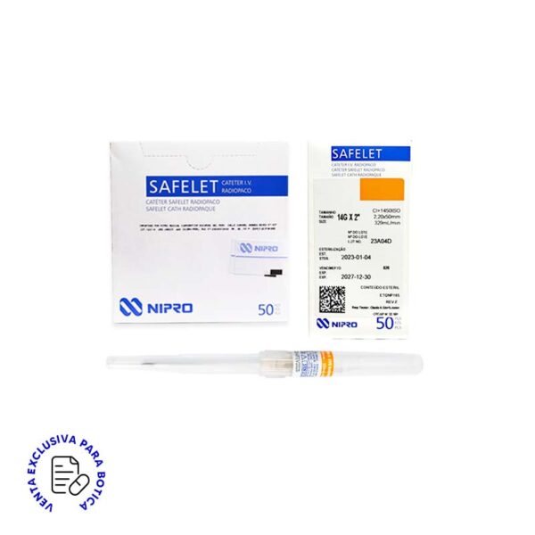 NIPRO CATETER INTRAVENOSO 14G X2 CAJA X 50 UNIDADES