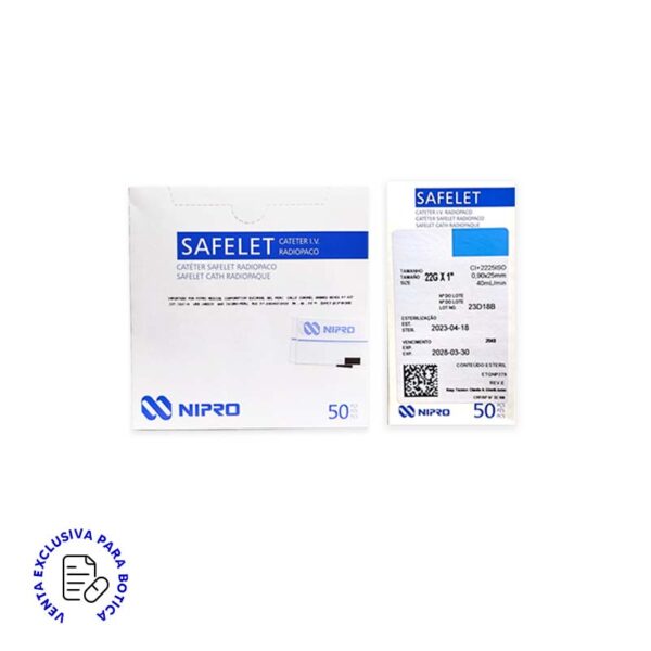 NIPRO CATETER INTRAVENOSO 22G X1 CAJA X 50 UNIDADES
