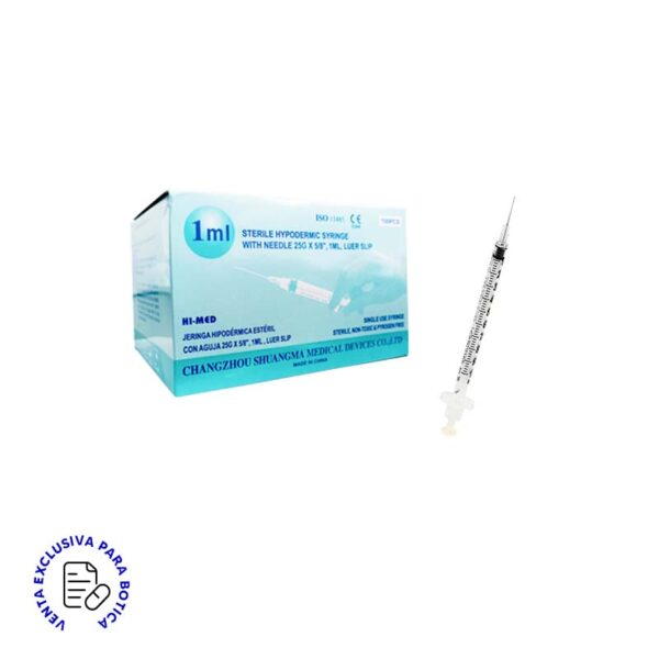 JERINGA 1 ML C/A (25 X 5/8) CAJA X 100 UNIDADES - HI-MED