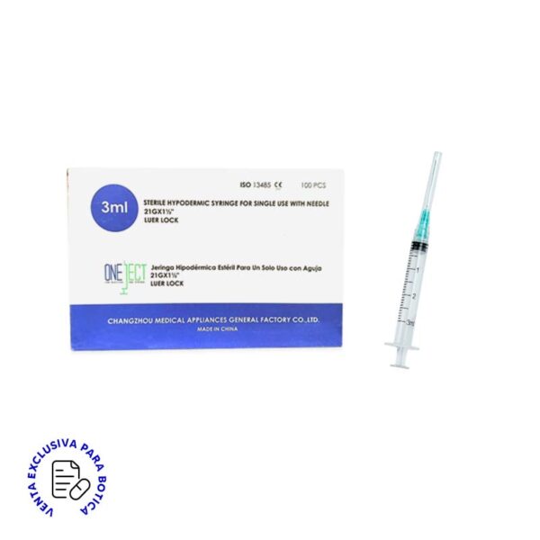 JERINGA DE 3ML - ONE JET- CAJA X 100 UNIDADES