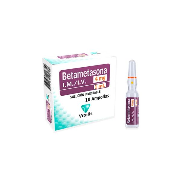 BETAMETASONA 4MG/1ML SOLUCION INYECTABLE C/10 AMP - VITALIS