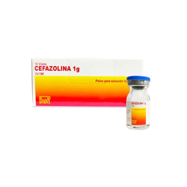 CEFAZOLINA 1G POLVO PARA SOLUCION INYECTABLE C/10 VIAL - DANY