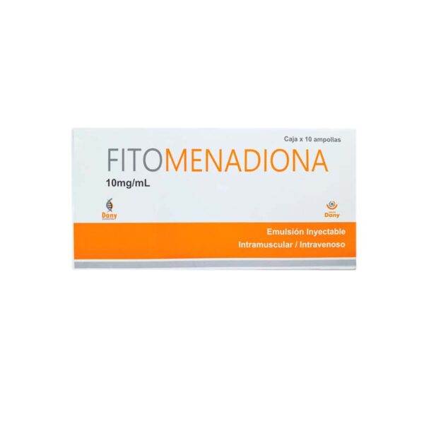 FITOMENADIONA 10MG/ML EMULSION INYECTABLE C/10 AMPOLLAS - DANY