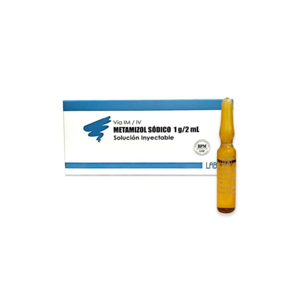 METAMIZOL SODICO 1G/2ML SOLUCION INYECTABLE CAJA X 50 UND - LABOT