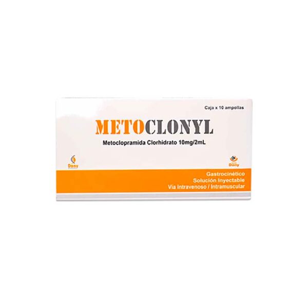 METOCLONYL (METOCLOPRAMIDA)  10MG/2ML SOLUCION INYECTALE CAJA X 10 AMP-DANY