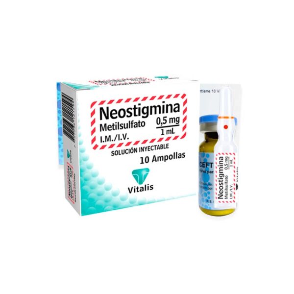NEOSTIGMINA METILSULFATO 0,5MG/ML SOLUCION INYECTABLE CAJA X 10 AMP - VITALIS