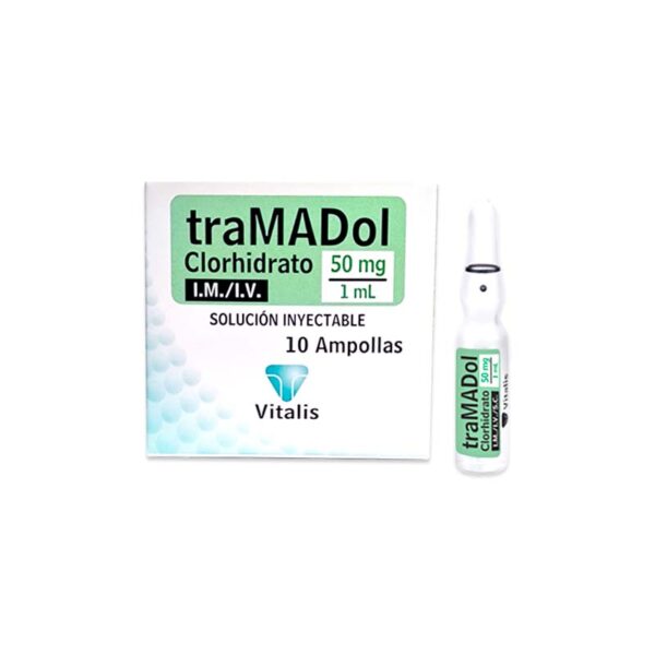 TRAMADOL 50MG/ML SOLUCION INYECTABLE CAJA X 10 AMP - VITALIS