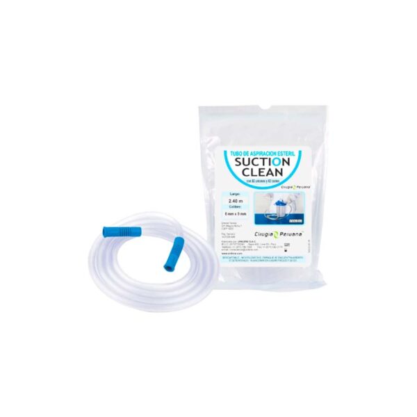 TUBO ASPIRACION ESTERIL 8MM X 11MM 3M CAJA X 50 UND- SUCTION CLEAN