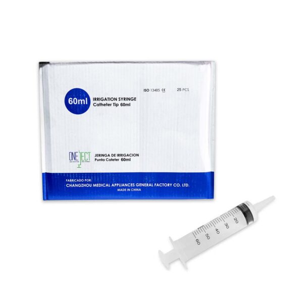 JERINGA DESCARTABLE 60ML PUNTA CATETER CAJA X 25UND - ONE JECT