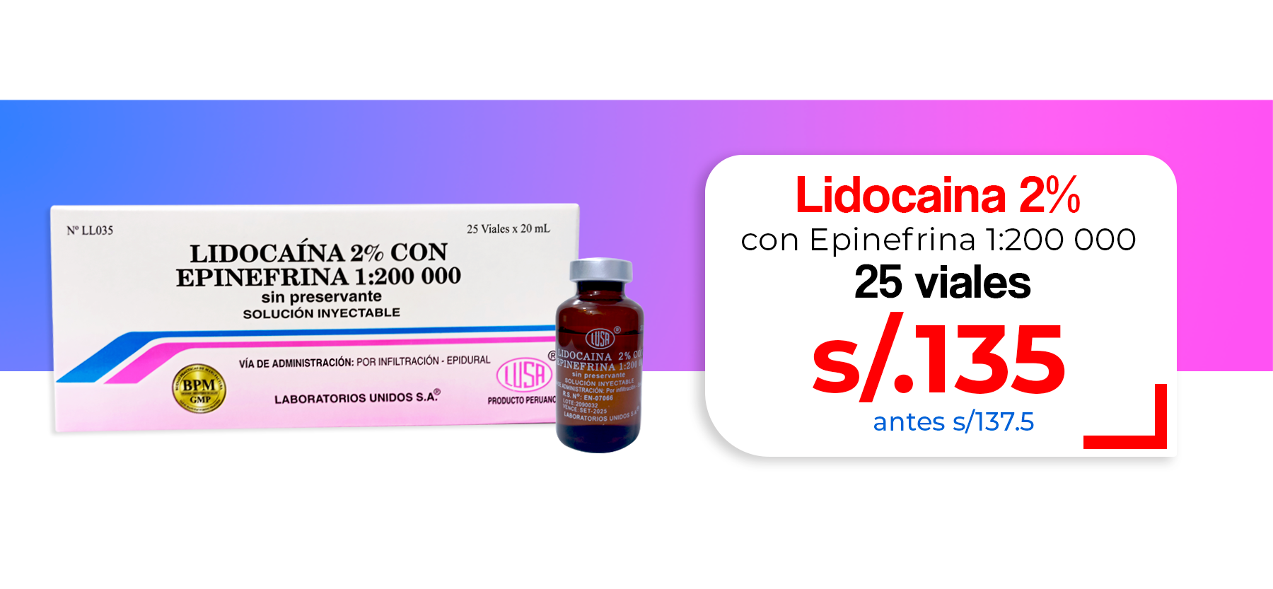 lidocaina con epinefrina